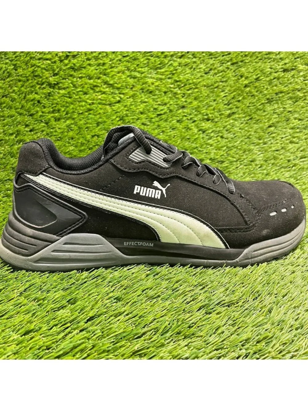 Puma Airtwist Low Mens Size 10.5 Black Leather Composite Toe Safety Work Shoes